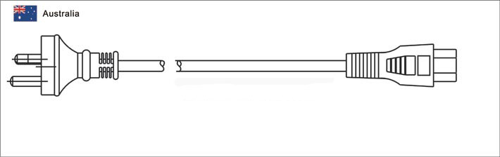 澳大利亚插头配IEC 60320 C5电源线