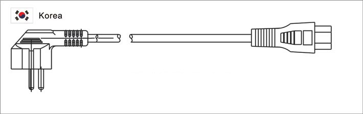 韩国KTL KC KSC插头配IEC 60320 C5电源线