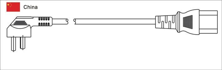 中国CCC插头配IEC 60320 C13电源线