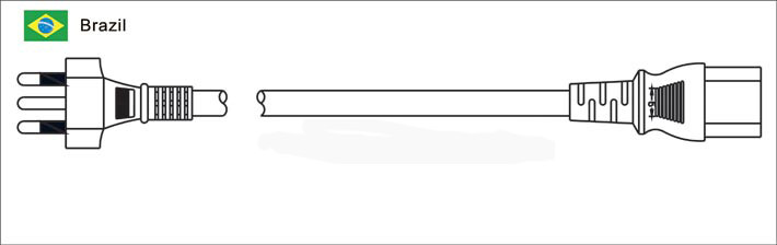 巴西INMETRO插头与IEC 60320 C13电源线