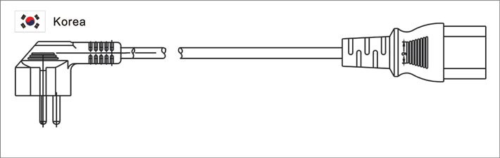 韩国KC插头配IEC 60320 C13电源线
