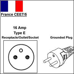 法国CEE7/5 16A插头