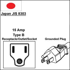 日本JIS 8303电源线
