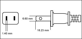 北美NEMA 1-15P 15A非极化电源线