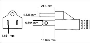 北美NEMA 5-15P 15A电源线