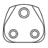 印度三圆针 16A插头 插针间距1英寸