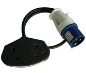 IEC 60309 延长线工业插头 转 英国两插位插座