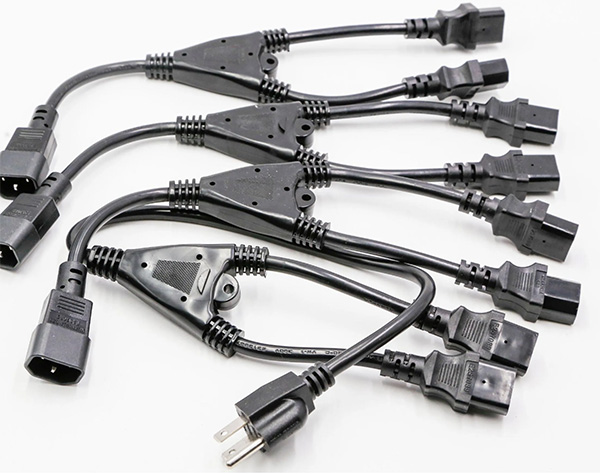 澳大利亚SAA IEC 60320 C14配IEC 60320 C13x2 Y型分支器电源线