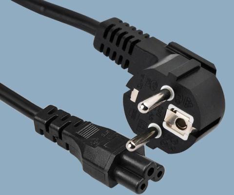 印尼SNI CEE7/7型插针4.8mm 16A插头配IEC 60320 C5电源线