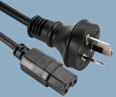 澳大利亚AS/NZS 3112插头配IEC 60320 C15 AC电源线