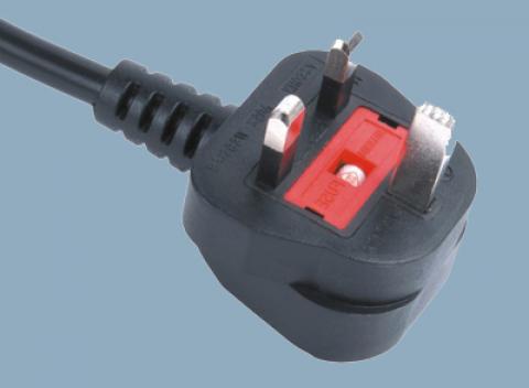 英国BS 1363/A ASTA挤压不可拆卸式插头电源线