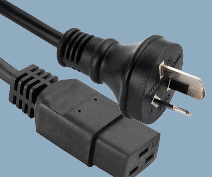 澳大利亚3芯插头配IEC 60320 C19电源线